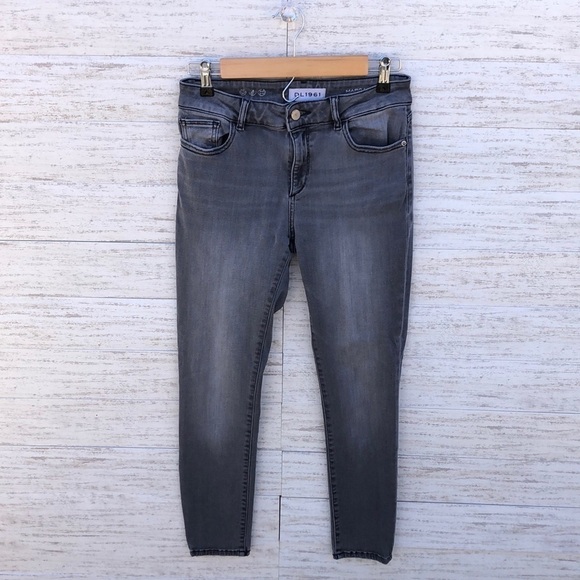 DL1961 Faded Gray Instasculpt Mid Rise Ankle skinny | SIZE 28 - Picture 2 of 8